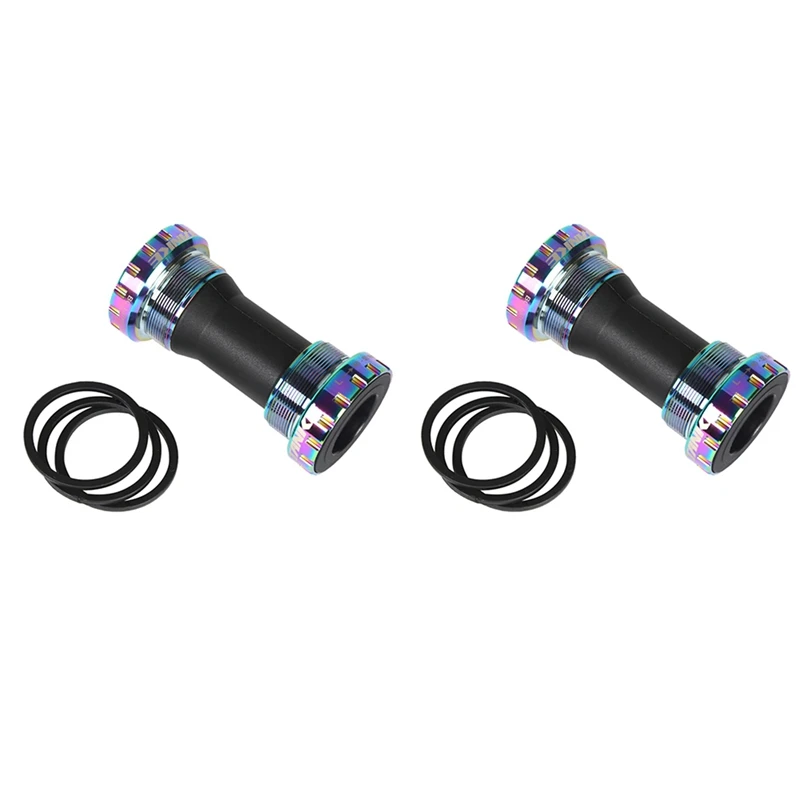 

TANKE 2X Mountain Bike BB 68-73Mm Middle Axle Press In Type MTB Bicycle Lower Bracket Central Movement Axis Part Colorful