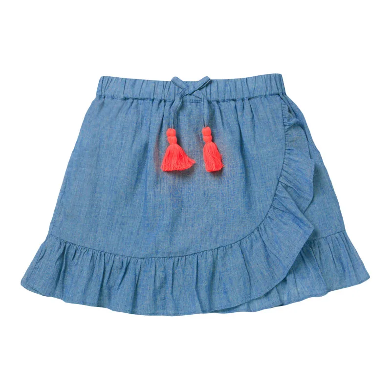 Летняя одежда для маленьких девочек Little Maven джинсовая цветная хлопковая Милая