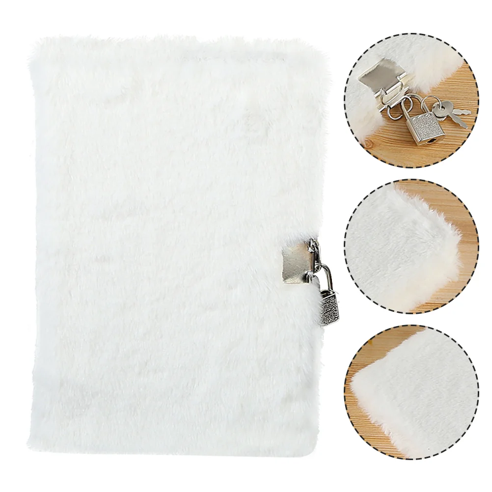 

Notebook Diary Kids Lockable Lock Key Girls Album Photo Fluffy Girl Stationery Students Plush