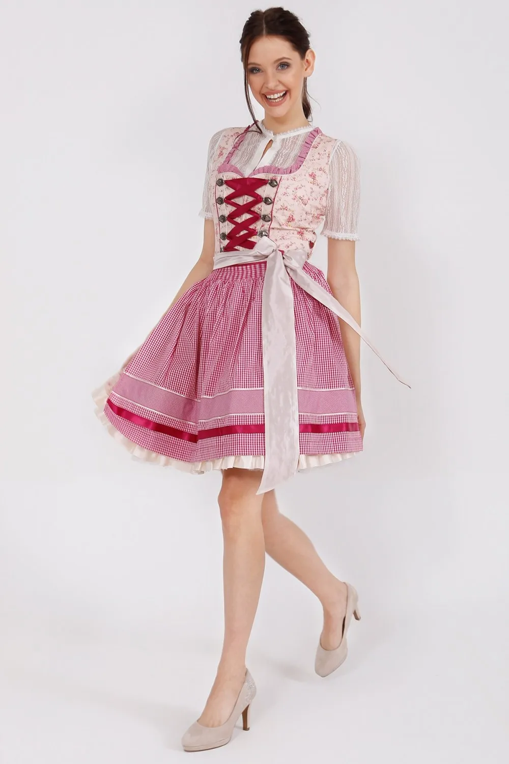 S-XXL женское платье с цветочным узором для праздника костюм пива девочек из