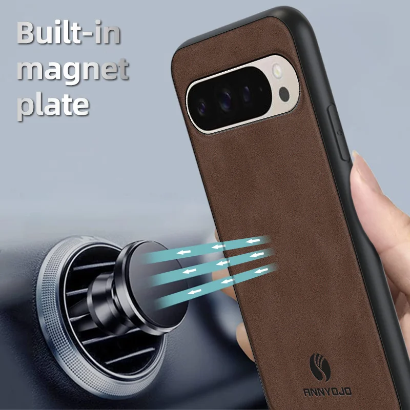 Чехол для Google Pixel 9 Pro Pixel9pro со встроенной магнитной пластиной твердая задняя