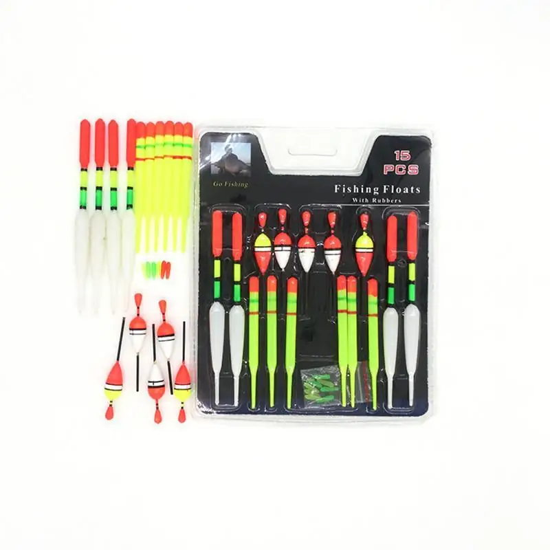 

15 шт./компл. вертикальный буй, поплавки для морской рыбалки, разные размеры для большинства видов рыбалки с креплением, резиновые рыболовные...