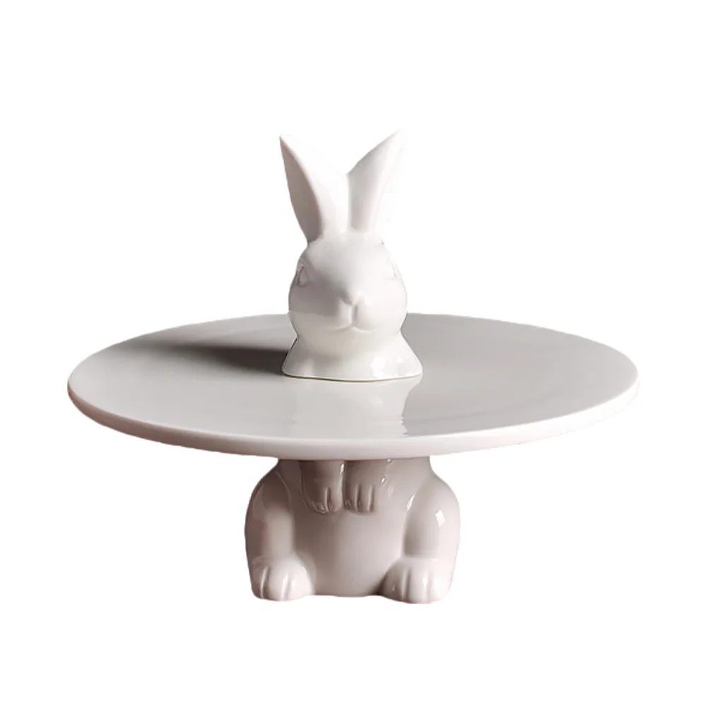 

1pc Birthday Cake Display Stand Round Ceramics Art Cake Holder Party Supply