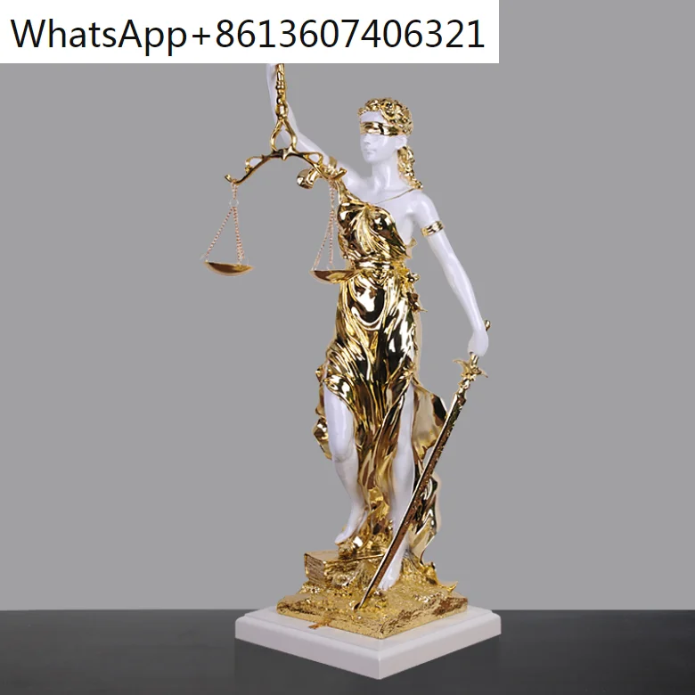 

Goddess of Justice and Justice Sculpture Fairness Justice Statue Lawyer's Office Legal Scale Decoration Living Room Decoration