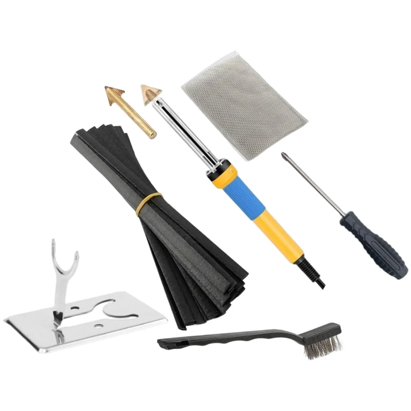 

Professional Welding Repairing Kit EU Plug with Wire Brush Spatula Smoothing Tool Leather Ironing Tool Plastic Smoothing Tool