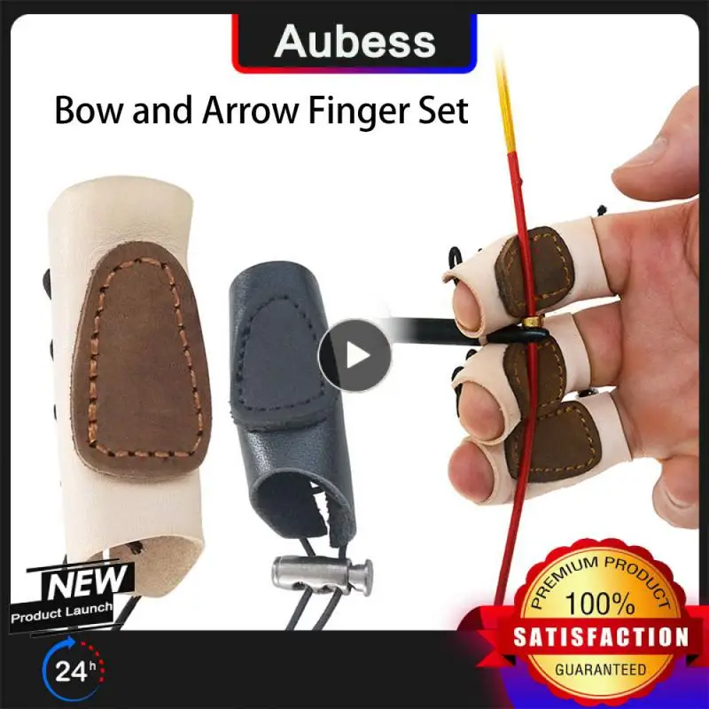

1~5PCS Archery 3 Finger Guard Shoot Gloves Pull Bow Arrow Shooting Hunting Gear Hunting Recurve Bow Finger Support Protector