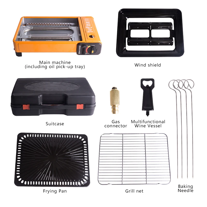 

Outdoor BBQ Stove Grill Folding Charcoal Grill portable Stainless Steel BBQ Grill Camping Cooking Picnic Barbecue Tools Outdoor