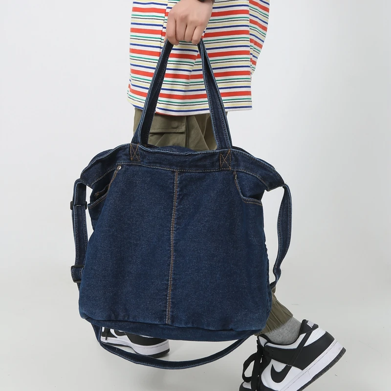 

New Leisure Fabric Soft Denim Shoulder Crossbody Bag for Women Designer Totes Casual Shopper Large Capacity Shopping Handbags