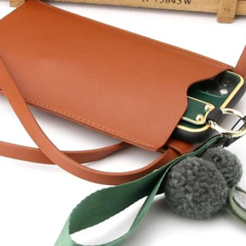 

Wallet Women Diagonal PU Multifunctional Mobile Phone Clutch Bag Ladies Purse Solid Color Travel Card Holder Passport Cover