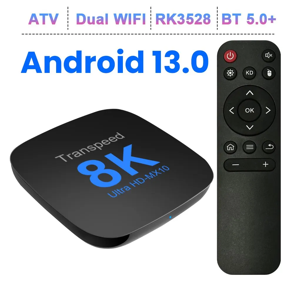Atv Dual Wifi With Tv Apps 8k Video Bt5.0+ Rk3528 4k 3d Voic