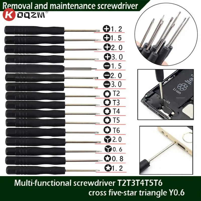

16Pcs Kit Screwdriver Set Eyeglasses Watch Phones Opening Pry Mobile Phone disassembly tool kit Set For Iphone Samsung Accessory