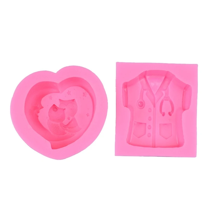 

C63B Silicone Mold Cute 3D Moon Doctor Costume Soaps Molds Owl-Candle Soap Moulds for Resin-Casting Scented Mold DIY