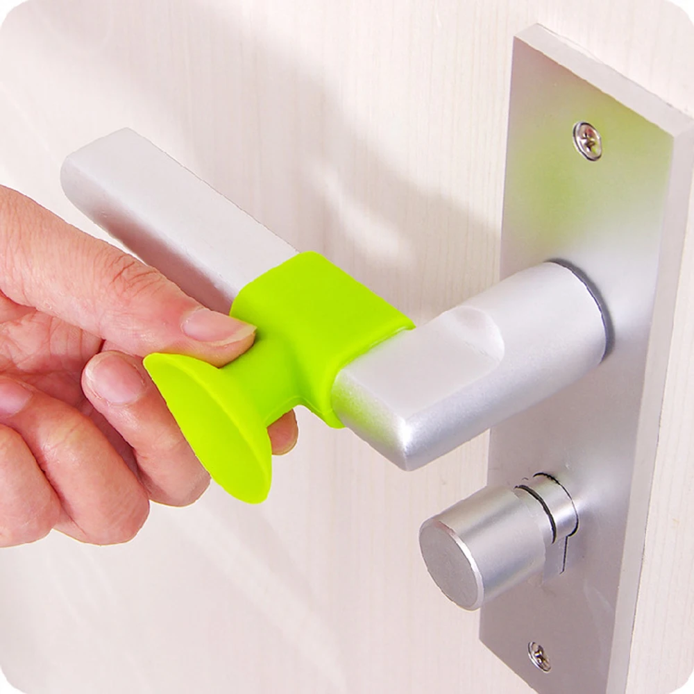 Suction Cup Type Door Stop Anti-Collision Door Stopper Door Handle Crash Pad Handle Silencer Protection Mat Home Improvement
