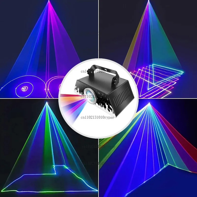 Новый 3D-лазерный проектор с полноцветной анимацией, управляемый через приложение, для сцены, караоке-баров, частных комнат, с проекцией стробоскопических и световых узоров. (art.: 3920db206e705) - 3920db206e705