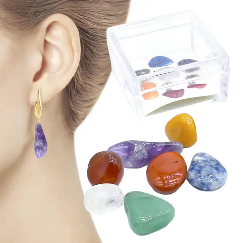 

Tumbled Crystals Bulk 7pcs Stones For Jewelry Making Crystal Thickened Jade Polished Mini Palm Carved Gemstones Bulk Beginners
