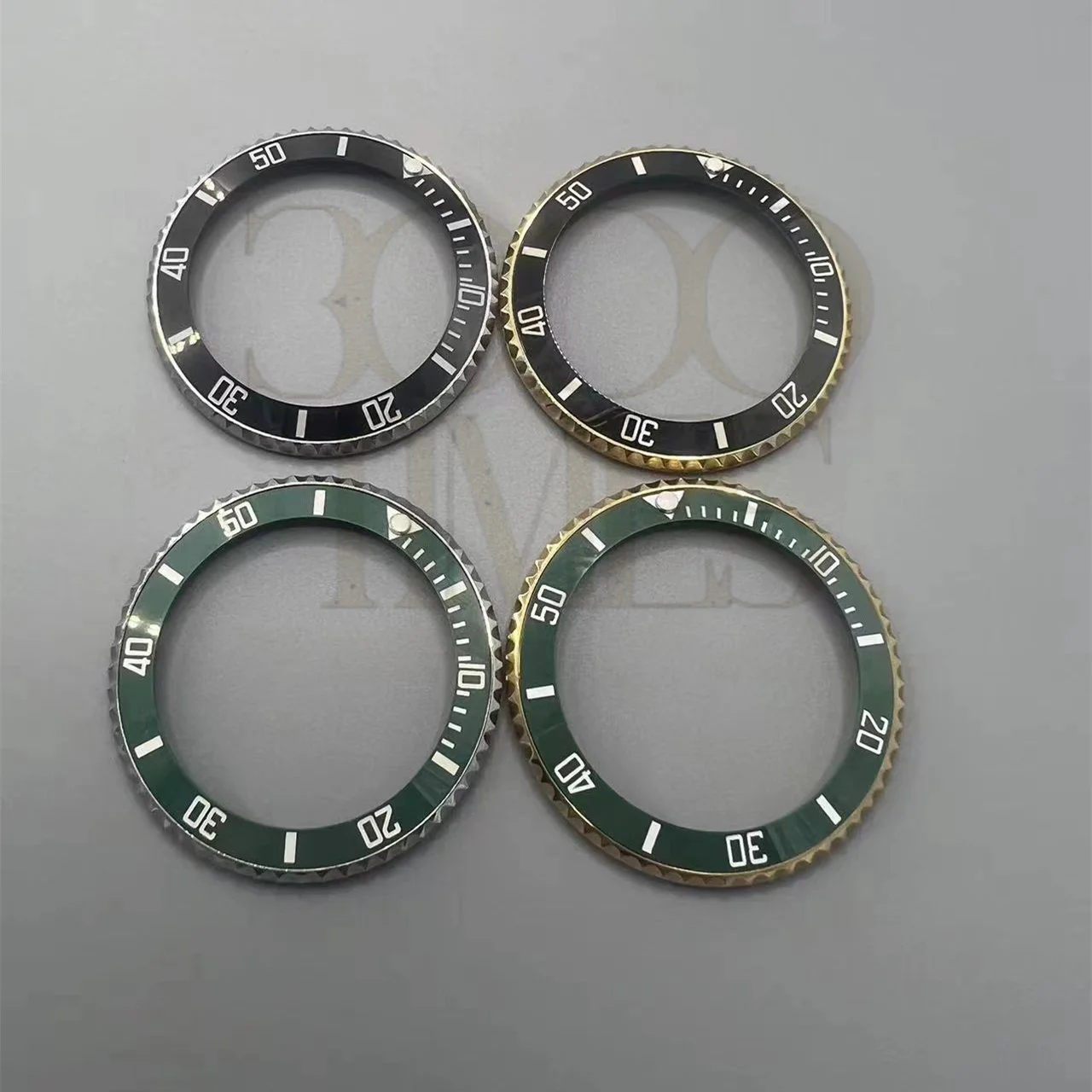 Watch Accessories Green Luminous 38mm Steel Bezel With Black Green Ceramic Insert Fit For RLX 40mm Case SUB 116610