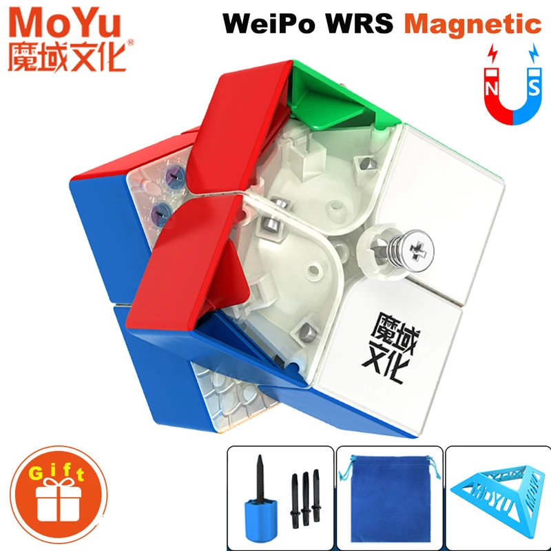 

MoYu WeiPo WRS 2x2x2 Magnetic Cube Professional Speed Magico Cubo Rubicks 2×2 Magic Magnets Puzzle Toys Rubix 2x2 for Children