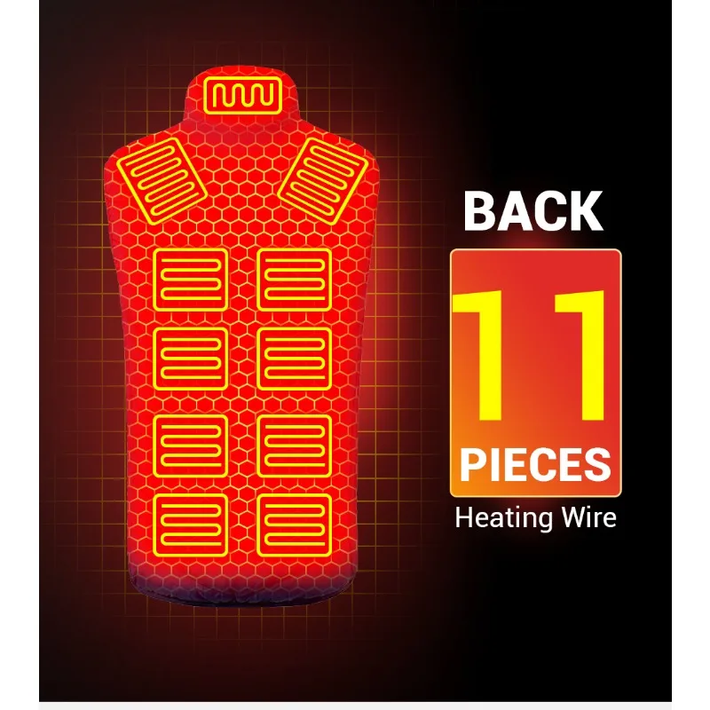 

Women Sportswear Thermal Clothing Winter Vest Washable Men's Heating Vest For Camping 9 Heated Vest Zones USB Heated Jackets