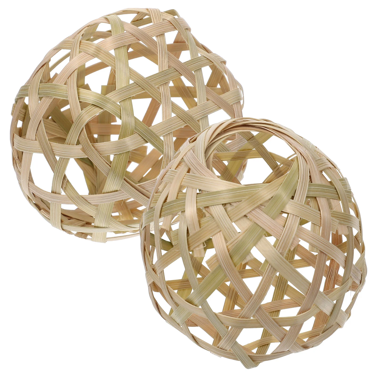 

2 Pcs Bamboo Lampshade Light Covers Home Woven Pendant Decorative Table Shades Cage Tulip