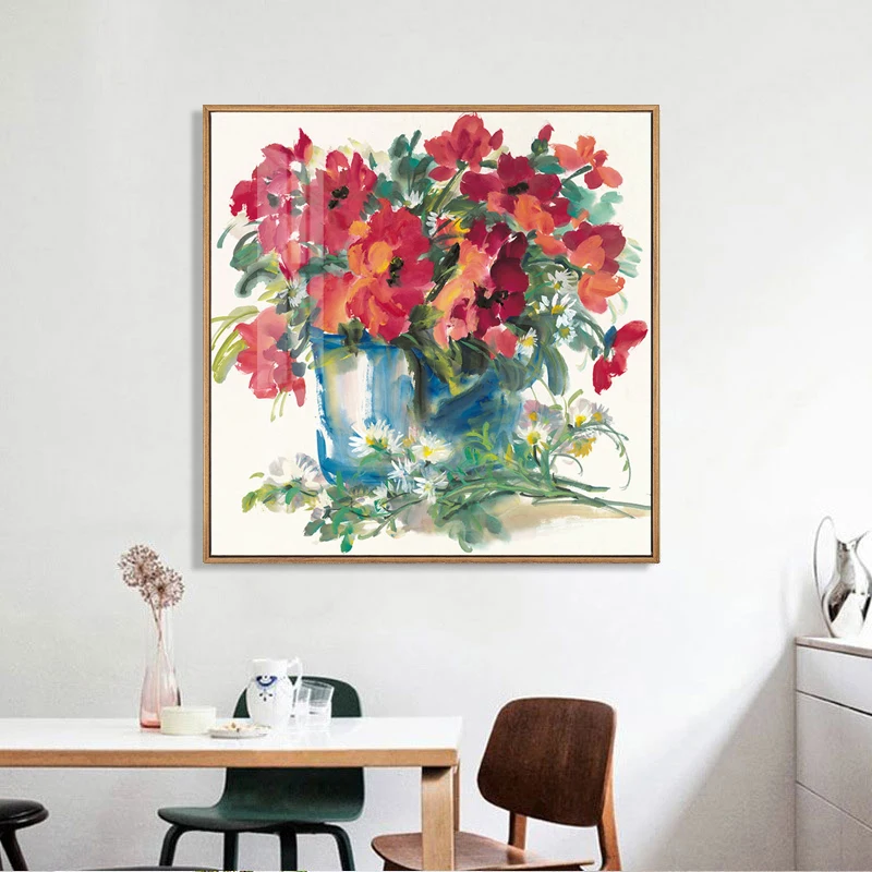 Современная абстрактная акварельная живопись на холсте цветочные постеры и