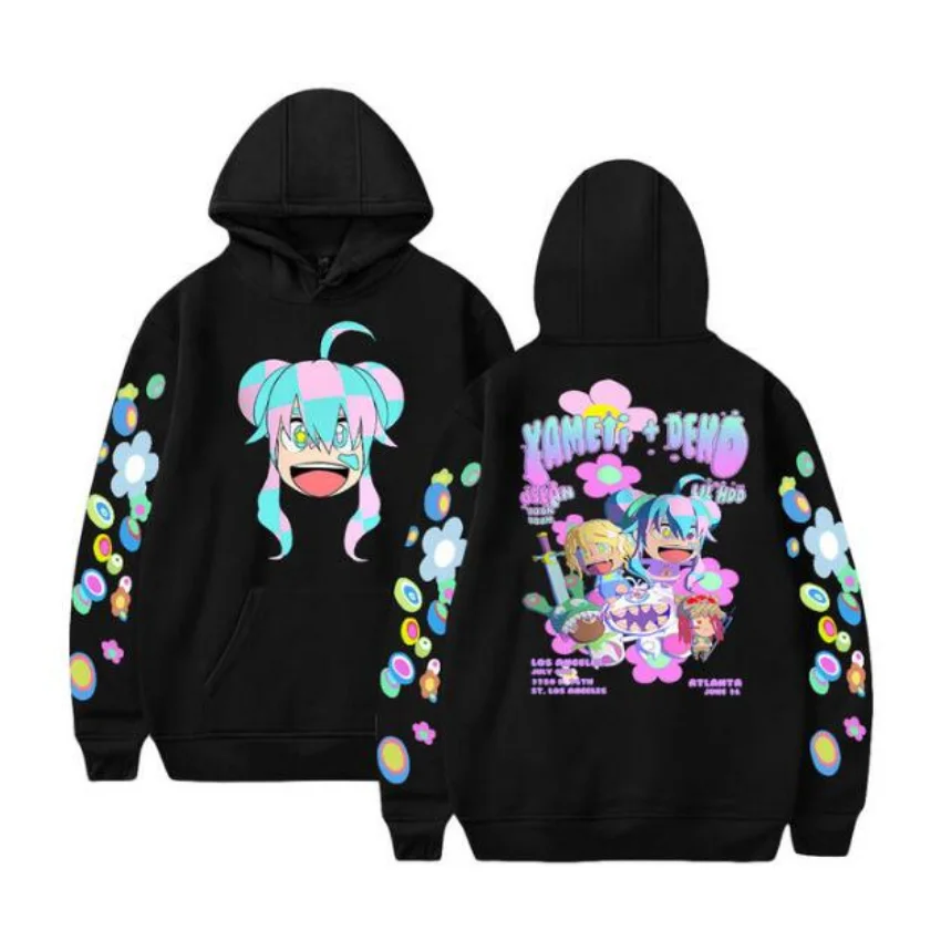 Yameii Online Hoodie Women Men Hooded Sweatshirt Streetwear Oversized Long Sleeve Fashion Harajuku Pullovers Clothes for Teens