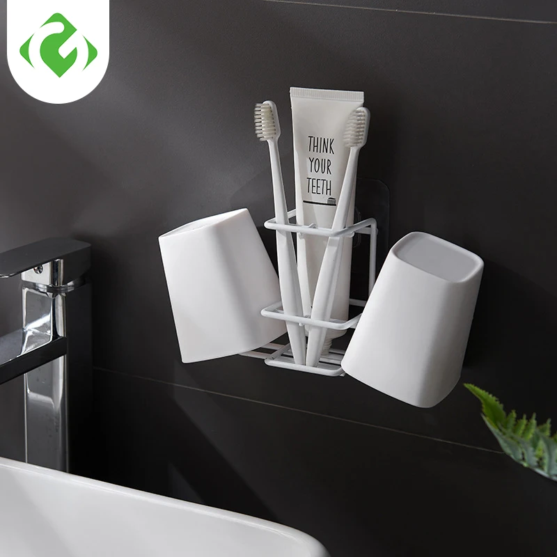 

1PCS Wall Mounted Toothbrush Holder Aluminium Alloy Toothpaste Rack Bathroom Household Space Saving Bathroom Accessories GUANYAO