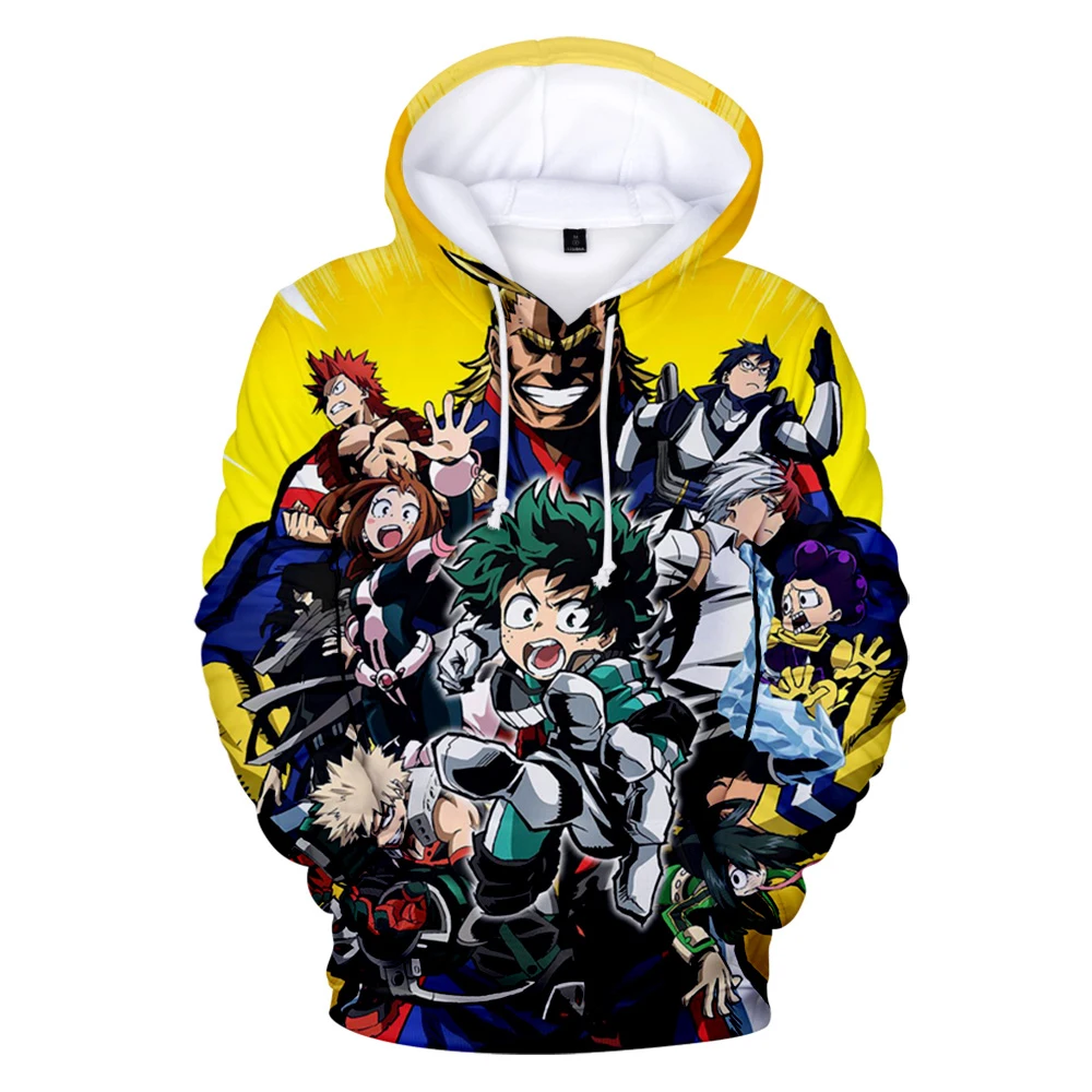 

My Hero Academia Midoriya Izuku All Might 3D Print Hooded Sweatshirt Men Women Casual Anime Hoodies Clothes Plus Size Coat