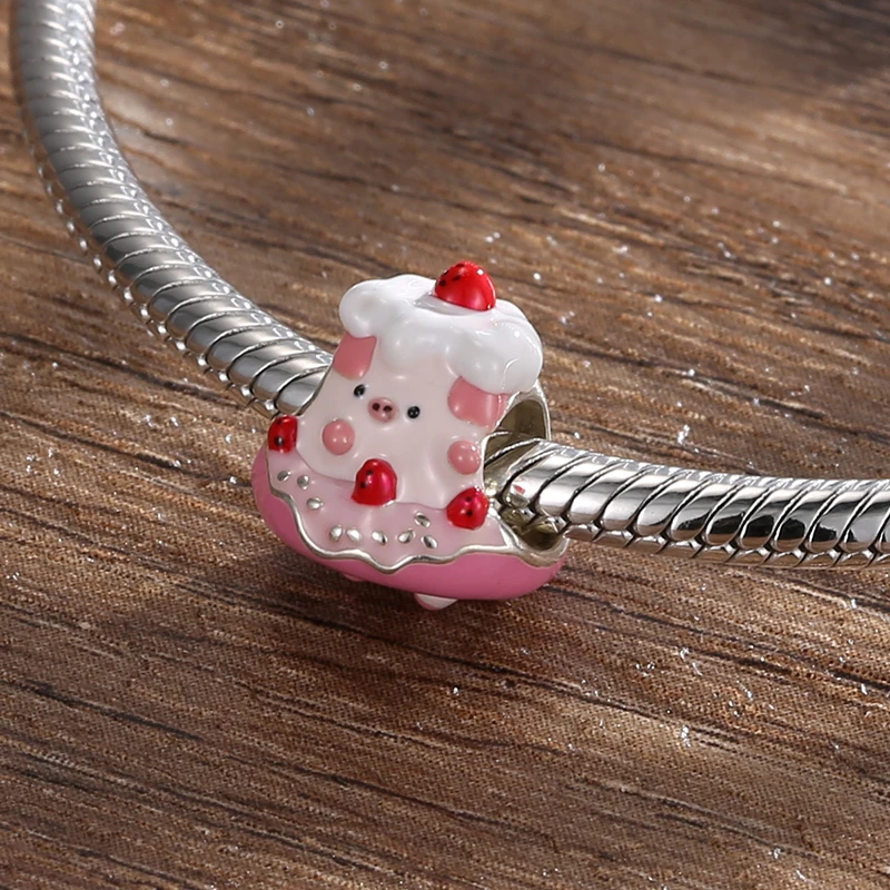 Кулон из серебра 2021 пробы с подвеской в виде кофейной чашки фламинго кактуса