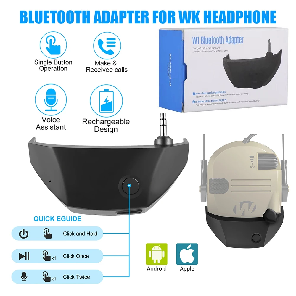 

Наушники Walker's Razor Тонкие тактические с шумоподавлением и поддержкой Bluetooth
