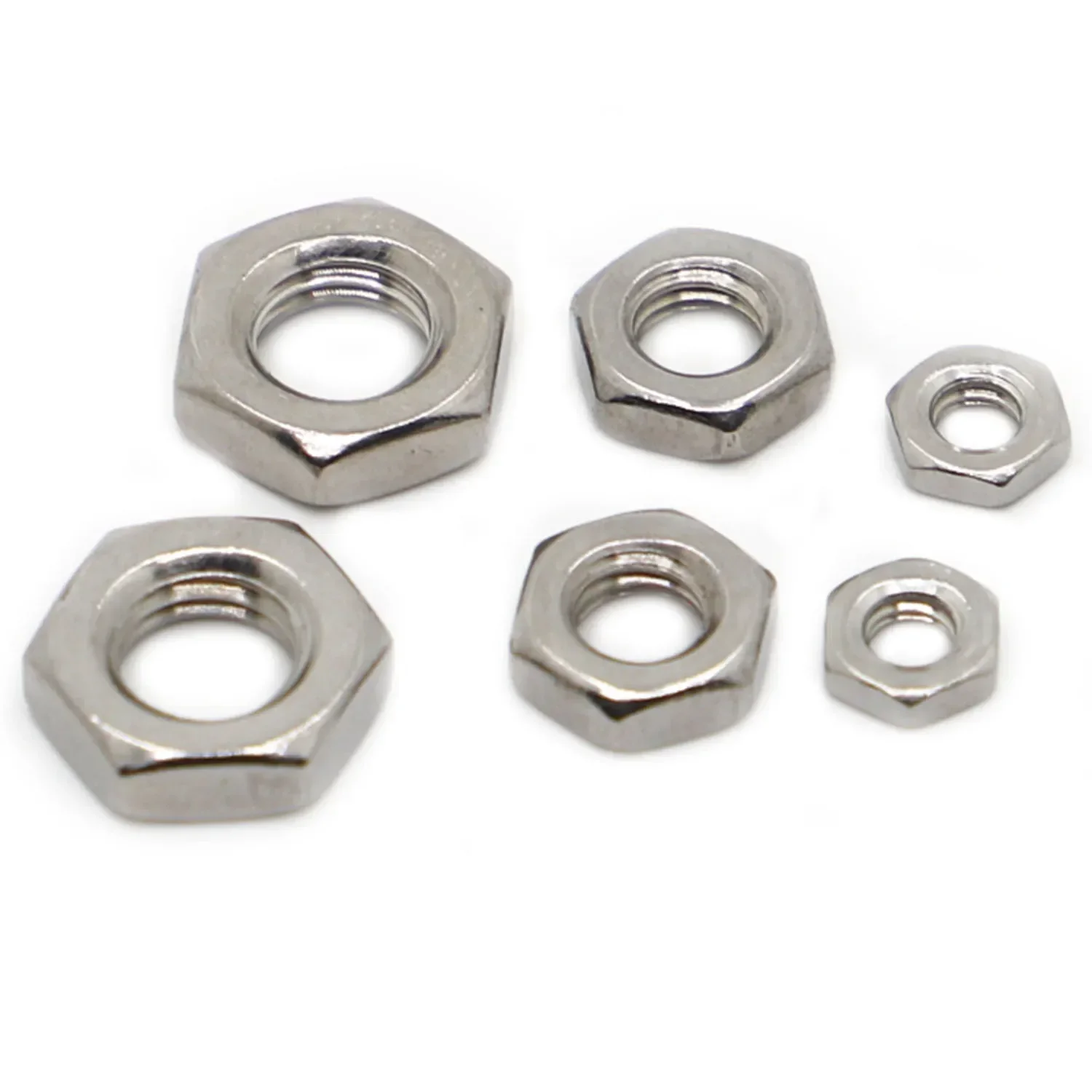 

2/5/10/20/50 шт. M2 M2.5 M3 M4 M5 M6 M8 M10 M12 M14 M16 304 Нержавеющая сталь Плоская шестигранная шестигранная вафля Низкая тонкая глухая гайка DIN439 GB6172