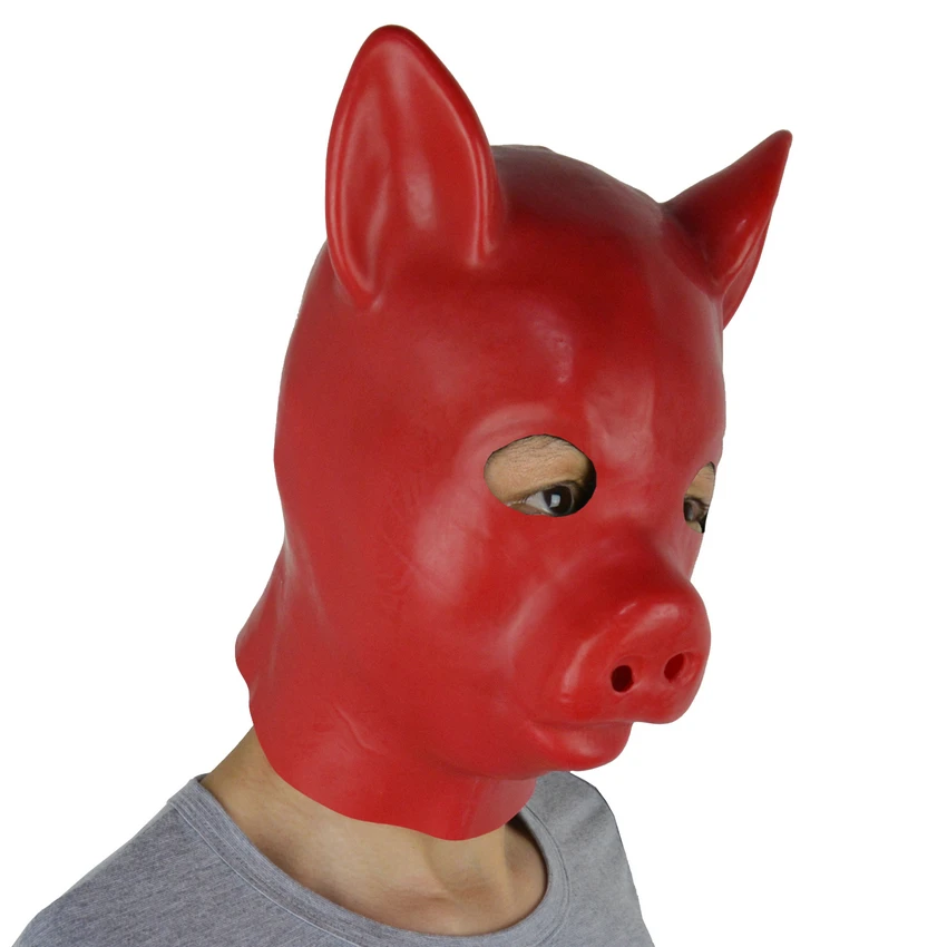 Рекламная полноразмерная латексная маска на голову резиновый молоток для