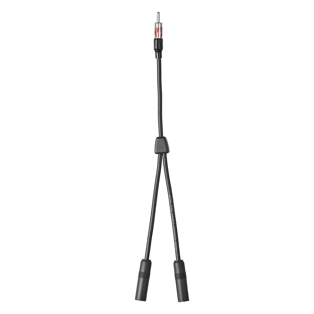Superbat Universal Vehicle Car FM AM Radio Receiver Antenna Aerial Converter Cable DIN Male to Dual DIN Socket Y-type 30cm