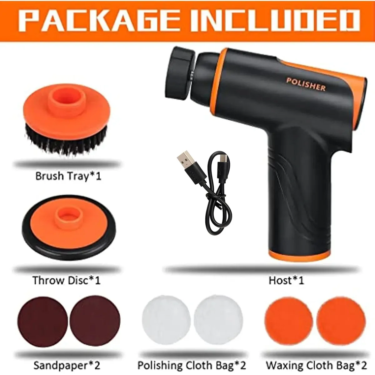 Беспроводная полировальная машинка 100 Вт 1800 об./мин.