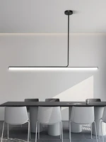 Simple Modern Nordic LED Chandelier Lighting Dining Room Kitchen Island Long Hanging Lamp Restaurant Bar Coffee Shop Luminaires