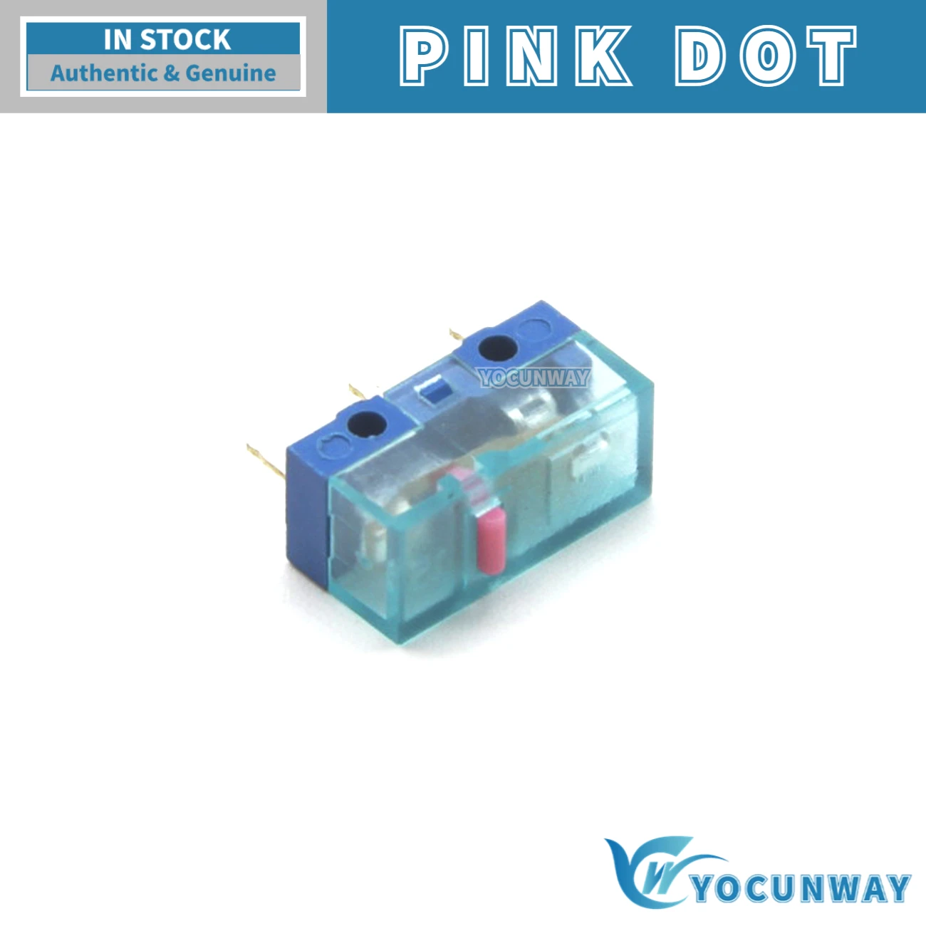 5 шт. HUANO микропереключатель прозрачный корпус розовый синий желтый