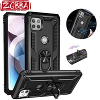 zabba shockproof phone case for motorola one hyper zoom pro z4 play ring stand armor back cover for moto one macro fusion action