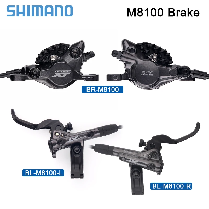 Shimano Deore XT M8100 Hydraulic Brake ICE Tech SLX M7100 M6100 MTB Brakes Left Right 900/1600mm Mountain Bicycle Disc |