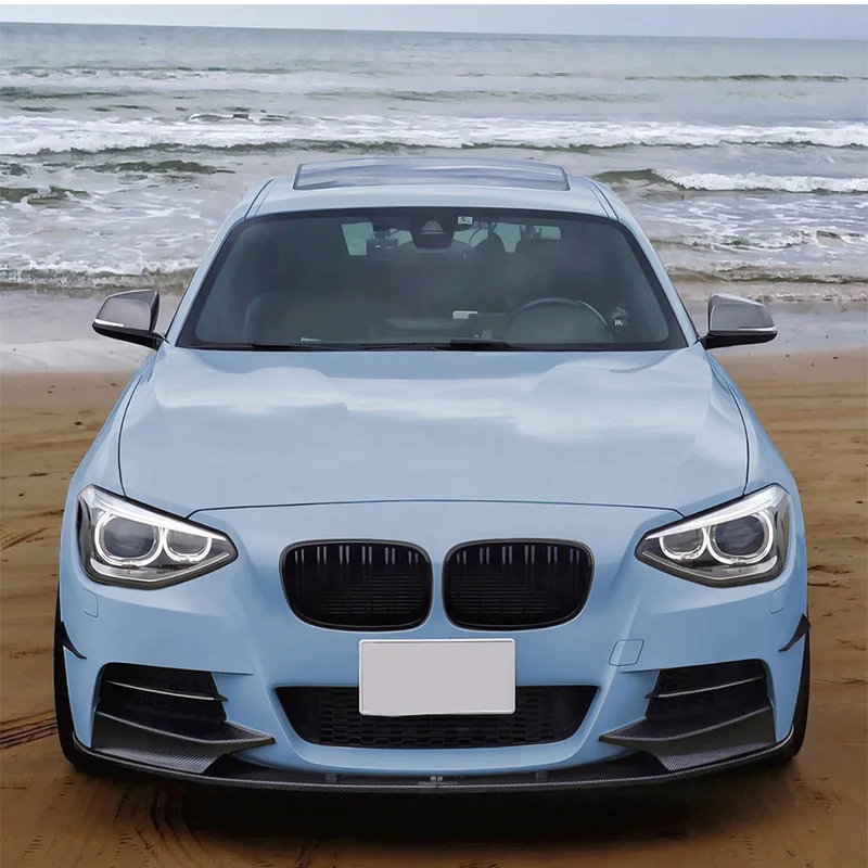 Фото Для BMW 1 серии F20 2011-2014: Высококачественная решетка радиатора (одинарная/двойная линия) из ABS-пластика, глянцевый черный цвет, для переднего бампера автомобиля. №4