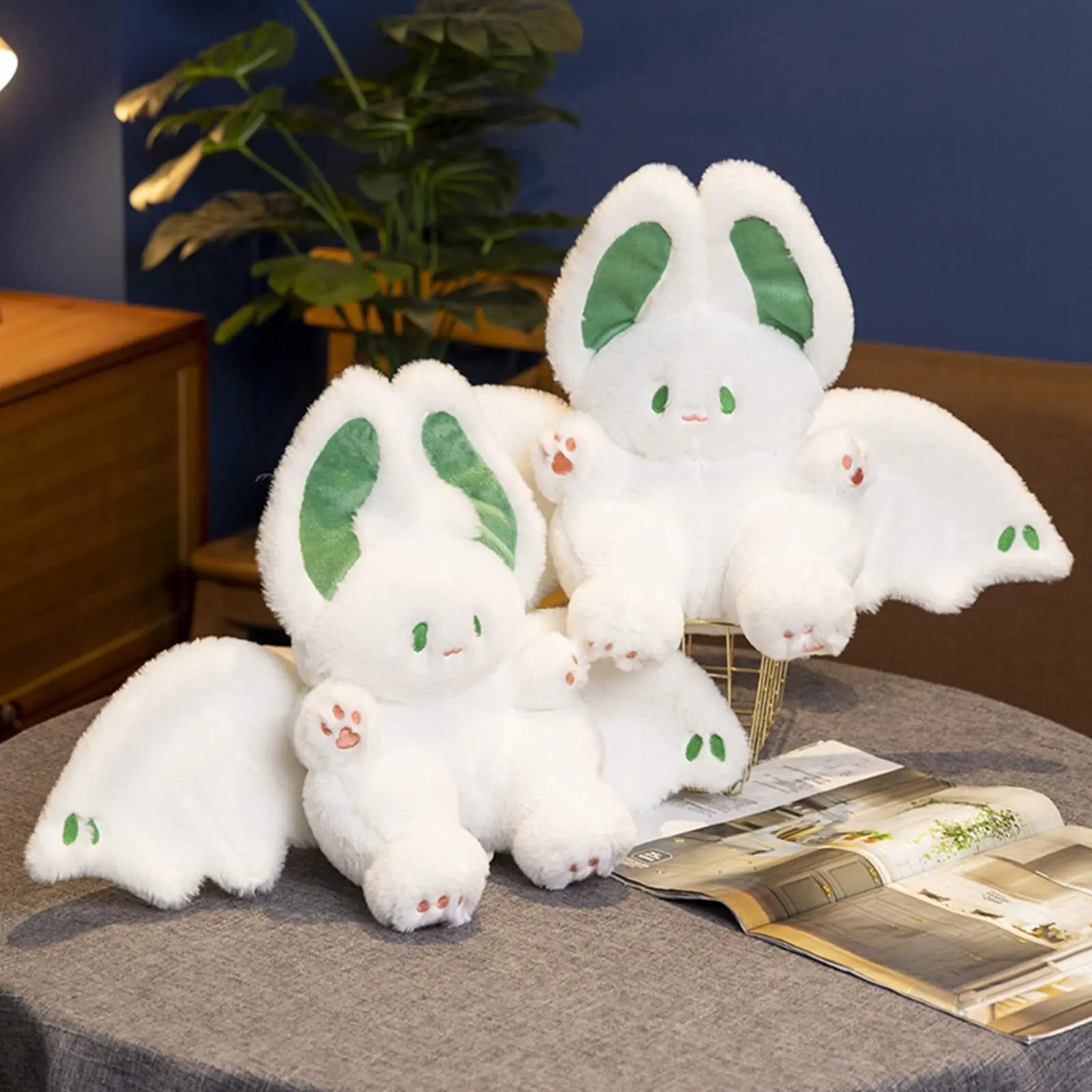 Летучая мышь кролик плюшевая игрушка кавайное животное креативный волшебный дух