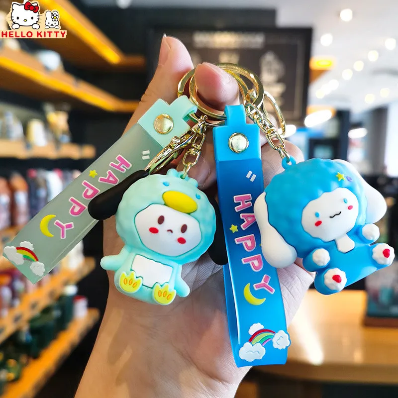 

Kawaii Sanrio брелок милая моя мелодия Cinnamoroll автомобиль брелок Подвеска школьный рюкзак украшение Kuromi Hello Kitty кукла игрушка для девочки