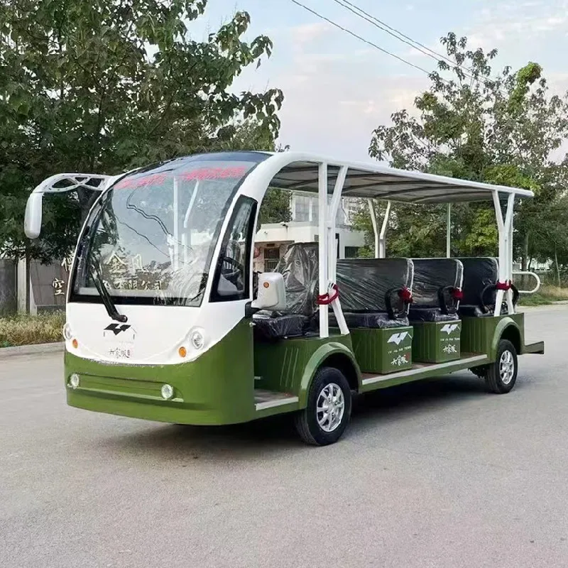 

EU Hot Sale 8-14 Seats New Energy Electric Sightseeing Vehicle Solar Charging Energy Tourist Airport Minibus