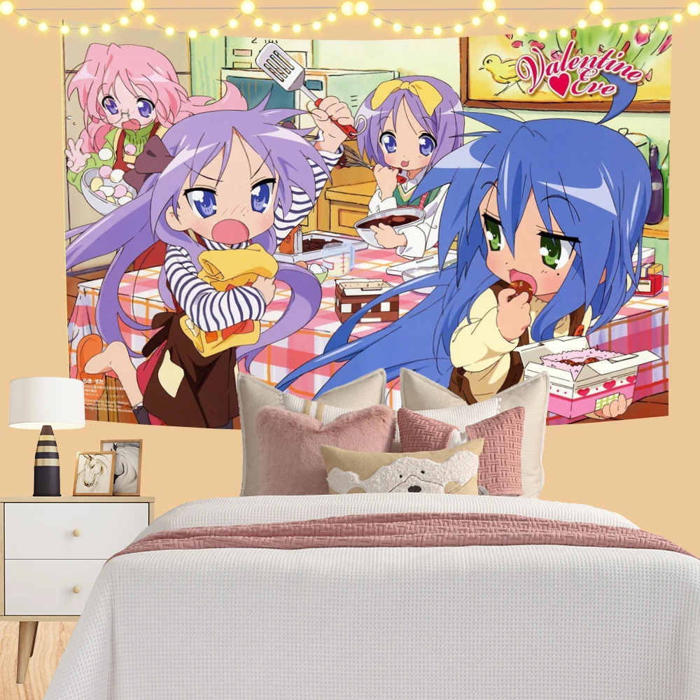 Аниме Luckys Stars красочный гобелен настенный богемный Мандала художественный декор