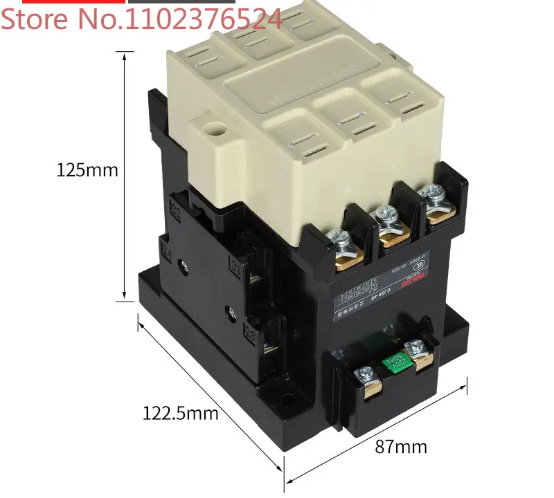 AC contactor CJ20-40A red copper coil 36V110V220V380V two normally open and two normally closed