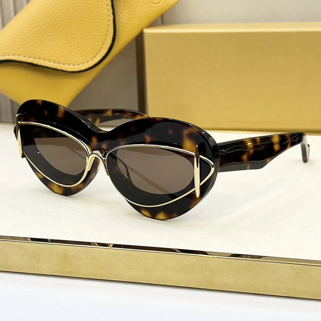 LOELW4011 Модные авангардные солнцезащитные очки высшего качества кошачий глаз с