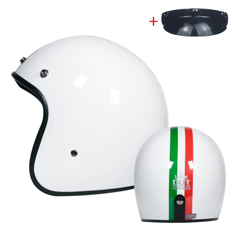 

Free Shipping Retro Motorcycle Helmet Casco 3/4 Open Face Casque Cafe Racer Chopper Jet Pilot Commute Capacete De Moto
