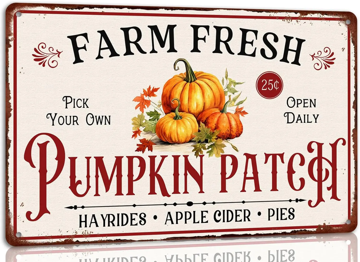 

1w,Farm Pumpkin Autumn Patch Metal Tin Sign Halloween Decoration Bar Home Kitchen Farmhouse Vintage Wall Decor Retro Poster -alu