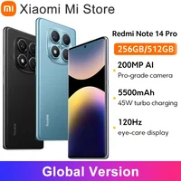 Глобальная версия Xiaomi Redmi Note 14 Pro NFC 200MP AI камера 5500 мАч MTK Helio G100-Ultra 6,67-дюймовый AMOLED-дисплей Смартфон