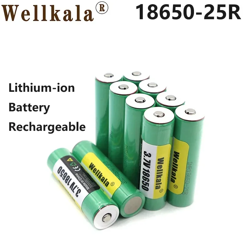 

Aviation Arrival 18650 25R Battery 30A Discharge Li-ion 3.7V Rechargeable with Charger Pointed Tip for Flashlights, Toys, Etc