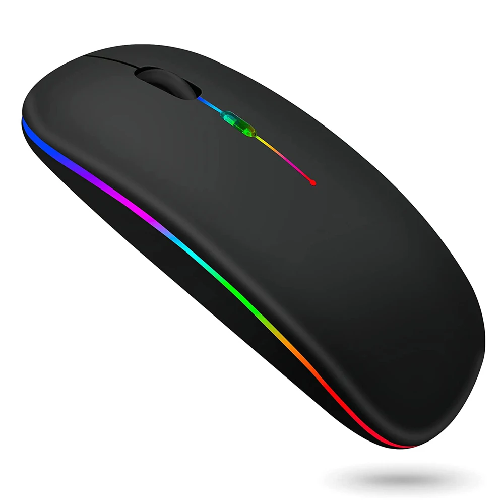 

Wireless Mouse Bluetooth-compatible RGB Silent LED Backlit Ergonomic Gaming Mouse for Laptop Computer PC Macbook 2.4GHz 1600DPI