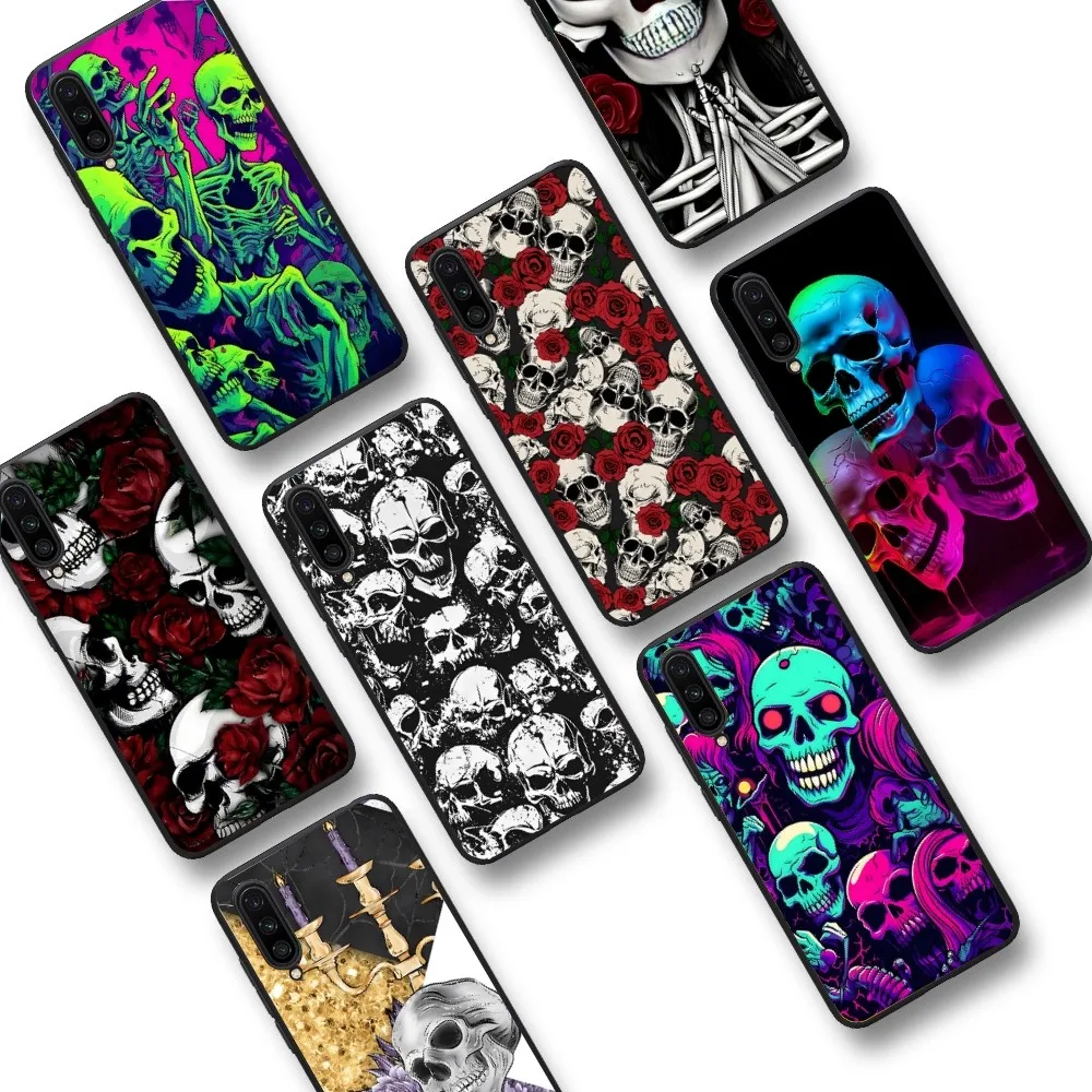 

Gothic Fashion Skull Phone Case For Xiaomi Mi 5X 8 9 10 11 12 lite pro 10T PocoX3pro PocoM3 Note 10 pro lite